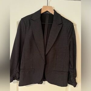 Amanda & Chelsea Black Windowpane Checked Blazer sz Large